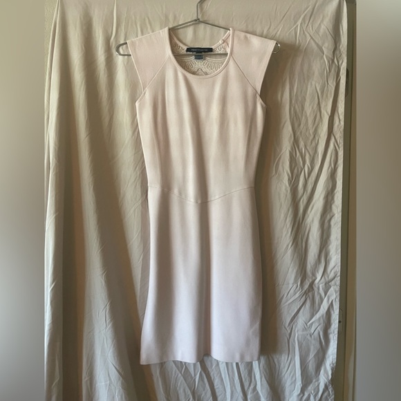 Small blush colored with detailed back, above the knee form fitting dress - Picture 3 of 3